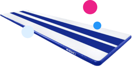 Professionele Airtracks en Airtracks voor Thuis Kopen Online bij JB Inflatables. Opblaasbare Gymmatten in Roze en Blauw