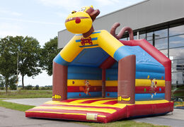 Super château gonflable avec toit sur le thème du singe pour les enfants. Achetez des châteaux gonflables en ligne chez JB Gonflables France