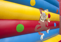 Super château gonflable avec toit sur le thème du singe pour les enfants. Achetez des châteaux gonflables en ligne chez JB Gonflables France