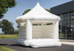 Château gonflable de carrousel standard couverts blancs sur le thème du mariage à vendre pour les enfants. Châteaux gonflables à vendre en ligne chez JB Gonflables France