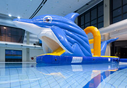 Achetez un toboggan de piscine gonflable hermétique sur le thème des dauphins pour petits et grands. Commandez des attractions aquatiques gonflables maintenant en ligne chez JB Gonflables France