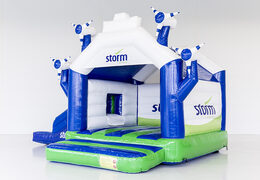 Commandez le Storm - Multifun Windmill châteaux gonflables personnalisés sur mesure avec toboggan dans vos propres couleurs et logo auprès de JB Gonflables France. Demandez maintenant un design gratuit pour les châteaux gonflables sur mersure dans votre identité d'entreprise
