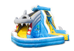 Commandez un château gonflable Splashy Shark avec baignoire chez JB Gonflables France. Achetez des châteaux gonflables en ligne chez JB Gonflables France