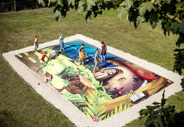 Airmountain gonflable sur le thème des contes de fées fait sur mesure pour les enfants. Achetez des airmountains gonflables chez JB Gonflables France