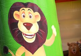 Achetez un château gonflable midi multifun avec toit sur le thème de la jungle pour les enfants. Achetez des châteaux gonflables en ligne chez JB Gonflables France