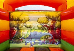 Petit château gonflable à acheter sur le thème des dinos colorés. Châteaux gonflables disponibles chez JB Gonflables France en ligne