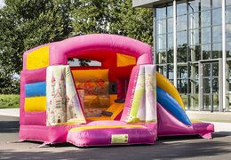 Petit château gonflable d'intérieur multifun au thème princesse pour enfant à vendre. Disponible en ligne chez JB Gonflables France