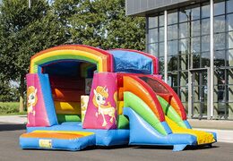 Petit château gonflable multifun gonflable sur le thème de la licorne arc-en-ciel à acheter pour les enfants. Achetez des châteaux gonflables en ligne chez JB Gonflables France