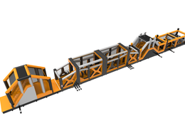 Méga course d'obstacles gonflable d'aventure de pas moins de 48,5 mètres de long pour les enfants. Achetez des parcours d'obstacles gonflables en ligne maintenant chez JB Gonflables France