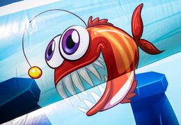 Acheter un grand parc à bulles ouvert sur le thème du monde marin château gonflable pour les enfants. Commandez des châteaux gonflables chez JB Gonflables France