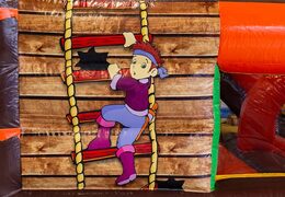 Château gonflable géant Funcity Pirate avec un toboggan à l'intérieur, l'objet 3D sur la surface de saut et le design amusant de la jungle pour les enfants. Commandez des château gonflable XXL en ligne chez JB Gonflables France