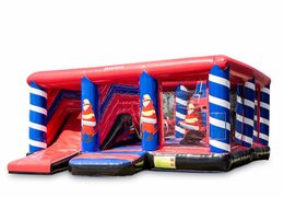 Achetez un super châteaux gonflables multijoueur ouvert avec toboggan sur le thème des pompiers pour les enfants. Commandez des château gonflable géant en ligne chez JB Gonflables France
