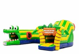 Achetez un tunnel playzone gonflable de jeu d'intérieur dans le thème du crocodile pour les enfants. Commandez des playzone gonflables en ligne chez JB Gonflables France