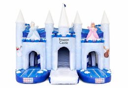 Commandez un château gonflable XXL bleu et blanc sur le thème de la glace au design unique, un toboggan et des objets 3D pour les enfants. Achetez des super châteaux gonflables en ligne chez JB Gonflables France