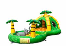 Achetez un playzone gonflable amusant semi-ouvert sur le thème de la jungle de la zone de jeu pour les enfants. Commandez des playzone gonflables en ligne chez JB Gonflables France