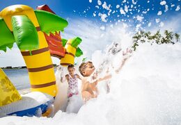 Acheter Bubble park Hawaii avec un robinet en mousse pour les enfants. Commandez des châteaux gonflables chez JB Gonflables France