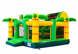 Achetez un super châteaux gonflables multijoueur ouvert et gonflable avec toboggan sur le thème de la jungle pour les enfants. Commandez des château gonflable géant en ligne chez JB Gonflables France