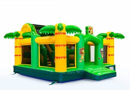 Achetez Boss Slidebox Jungle Thème super château gonflable avec un toboggan pour enfants. Commandez des château gonflable géant en ligne chez JB Gonflables France