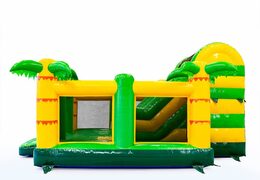 Achetez un château gonflable XXL slidebox sur le thème de la jungle avec un toboggan pour les enfants. Achetez des super châteaux gonflables en ligne chez JB Gonflables France