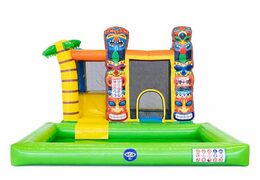 Achetez un château gonflable multijoueur sur le thème d'Hawaï avec ou sans baignoire pour enfants chez JB Gonflables France. Commandez des châteaux gonflables en ligne chez JB Gonflables France
