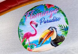 Commandez un château gonflable multijoueur d'intérieur sur le thème des flamants roses pour les enfants chez JB Gonflables France. Achetez des châteaux gonflables en ligne chez JB Gonflables France