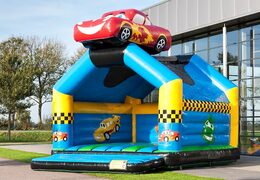 Super château gonflable avec toit sur le thème de la voiture pour les enfants. Achetez des châteaux gonflables en ligne chez JB Gonflables France