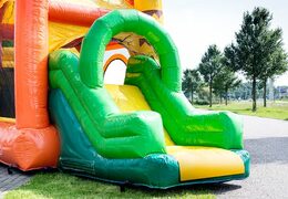 Commandez un petit château gonflable jungle avec toboggan pour enfants. Achetez des mini château gonflable en ligne chez JB Gonflables France