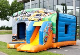 Achetez château gonflable d'intérieur multiplay maxi multifun avec toboggan dans le thème de la voiture pour les enfants. Commandez des châteaux gonflables en ligne chez JB Gonflables France
