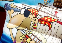 Achetez un château gonflable d'intérieur pirate chez JB Gonflables France. Commandez des châteaux gonflables en ligne chez JB Gonflables France