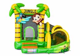 Mini château gonflable multijoueur sur le thème de la jungle pour les enfants. Commandez des petit château gonflable avec toboggan en ligne chez JB Gonflables France