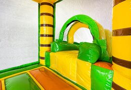 Achetez un mini château gonflable multijoueur sur le thème de la jungle avec toboggan pour les enfants. Commandez des petit château gonflable avec toboggan en ligne chez JB Gonflables France