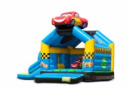 Achat château gonflable d'intérieur multiplay multifun gonflable avec toboggan sur le thème des voitures pour enfants. Commandez des châteaux gonflables en ligne chez JB Gonflables France