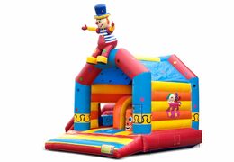 Achetez château gonflable d'intérieur multiplay multifun gonflable avec toboggan à thème clown pour enfants. Commandez des châteaux gonflables en ligne chez JB Gonflables France