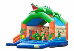 Achetez une château gonflable gonflable d'intérieur multiplay multifun avec toboggan sur le thème du crocodile pour les enfants. Commandez des châteaux gonflables en ligne chez JB Gonflables France