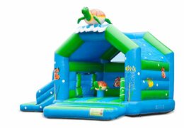 Achetez château gonflable d'intérieur multiplay multifun gonflable avec toboggan sur le thème des tortues pour les enfants. Commandez des châteaux gonflables en ligne chez JB Gonflables France