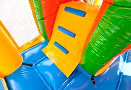 Châteaux gonflables multiplay sur le thème du clown avec un toboggan pour les enfants. Achetez des toboggan châteaux gonflables en ligne chez JB Gonflables France