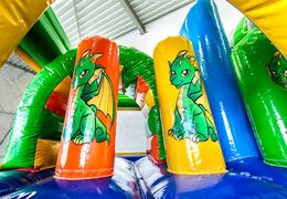Achetez un videur châteaux gonflables multiplay moyen sur le thème du dragon avec toboggan pour les enfants. Commandez des toboggan châteaux gonflables en ligne chez JB Gonflables France