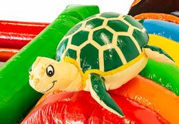 Achetez un châteaux gonflables multiplayà thème tropical avec un toboggan pour les enfants. Commandez des toboggan châteaux gonflables en ligne chez JB Gonflables France