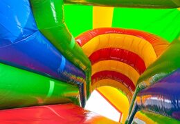 Achetez une maison de rebond châteaux gonflables multiplay moyenne sur le thème du lion pour les enfants. Commandez des toboggan châteaux gonflables en ligne chez JB Gonflables France