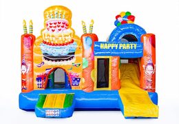 Château gonflable multiplay en soirée à thème avec toboggan pour enfants. Achetez des toboggan châteaux gonflables en ligne chez JB Gonflables France