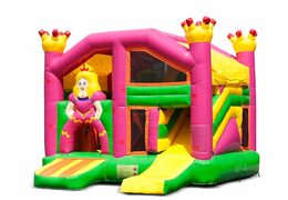 Achetez un châteaux gonflables multiplay ouvert avec toboggan à thème princesse pour enfants. Commandez des toboggan châteaux gonflables en ligne chez JB Gonflables France