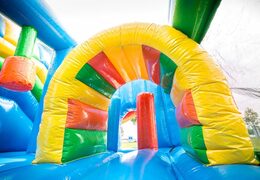 châteaux gonflables multiplay marin avec toboggan, objets amusants sur la surface de saut et objets 3D accrocheurs pour les enfants. Commandez des toboggan châteaux gonflables en ligne chez JB Gonflables France