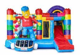 Achetez un châteaux gonflables multiplay moyen sur le thème des superblocs avec toboggan pour les enfants. Commandez des toboggan châteaux gonflables en ligne chez JB Gonflables France