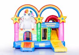 Châteaux gonflables multiplay Unicorn avec toboggan, objets amusants sur la surface de saut et objets 3D accrocheurs à acheter pour les enfants. Commandez des toboggan châteaux gonflables en ligne chez JB Gonflables France