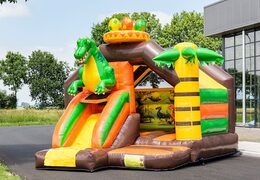 Achetez un château gonflable toboggan combo sur le thème des dinosaures pour enfants. Commandez maintenant des château gonflables avec toboggan chez JB Gonflables France