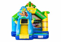 Château gonflable toboggans combo sur le thème d'Hawaï à vendre chez JB Gonflables France. Commandez des château gonflable avec toboggan en ligne chez JB Gonflables France