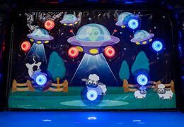 mini galerie de tir jeu ips commande de feuille de fond extraterrestre amovible