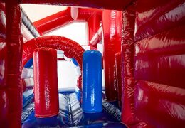 Châteaux gonflables multiplay de taille moyenne avec toboggan sur le thème des pompiers pour enfants. Commandez des toboggan châteaux gonflables en ligne chez JB Gonflables France