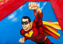 Commandez un châteaux gonflables multiplay de super-héros de taille moyenne avec toboggan pour enfants. Achetez des toboggan châteaux gonflables en ligne chez JB Gonflables France