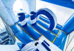 Commandez un châteaux gonflables multiplay moyen sur le thème de la glace avec toboggan pour les enfants. Achetez des toboggan châteaux gonflables en ligne chez JB Gonflables France
